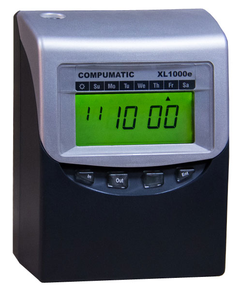 Compumatic XL1000e Computerized Calculating Time Recorder Clock
