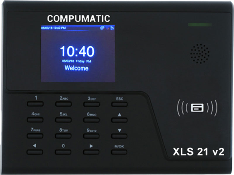 Compumatic XLS 21 v2 Pin Entry and Proximity Badge Card Time Recorder Clock
