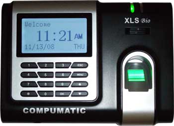 COMPUMATIC XLS bio BIOMETRIC FINGERPRINT and PIN ENTRY TIME CLOCK SYSTEM